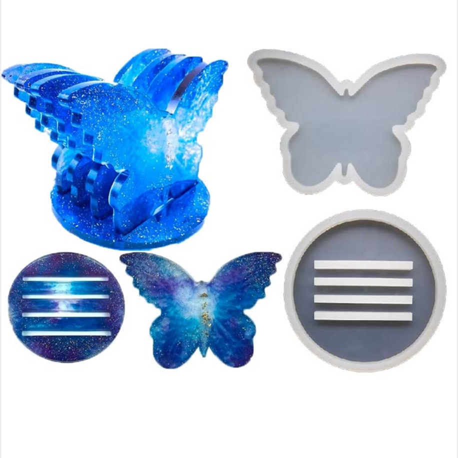 Kelebek stantlı bardak altlığı