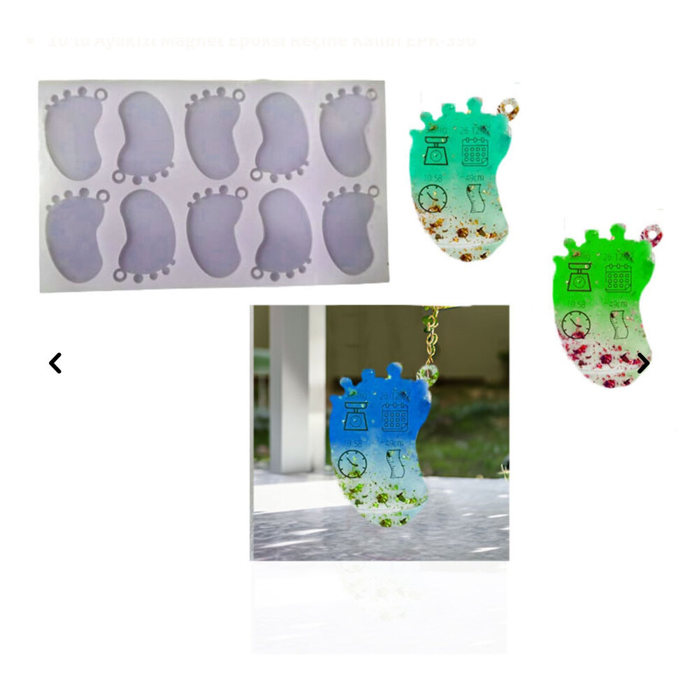 Çoklu bebek ayağı kalıbı magnet anahtarlık için