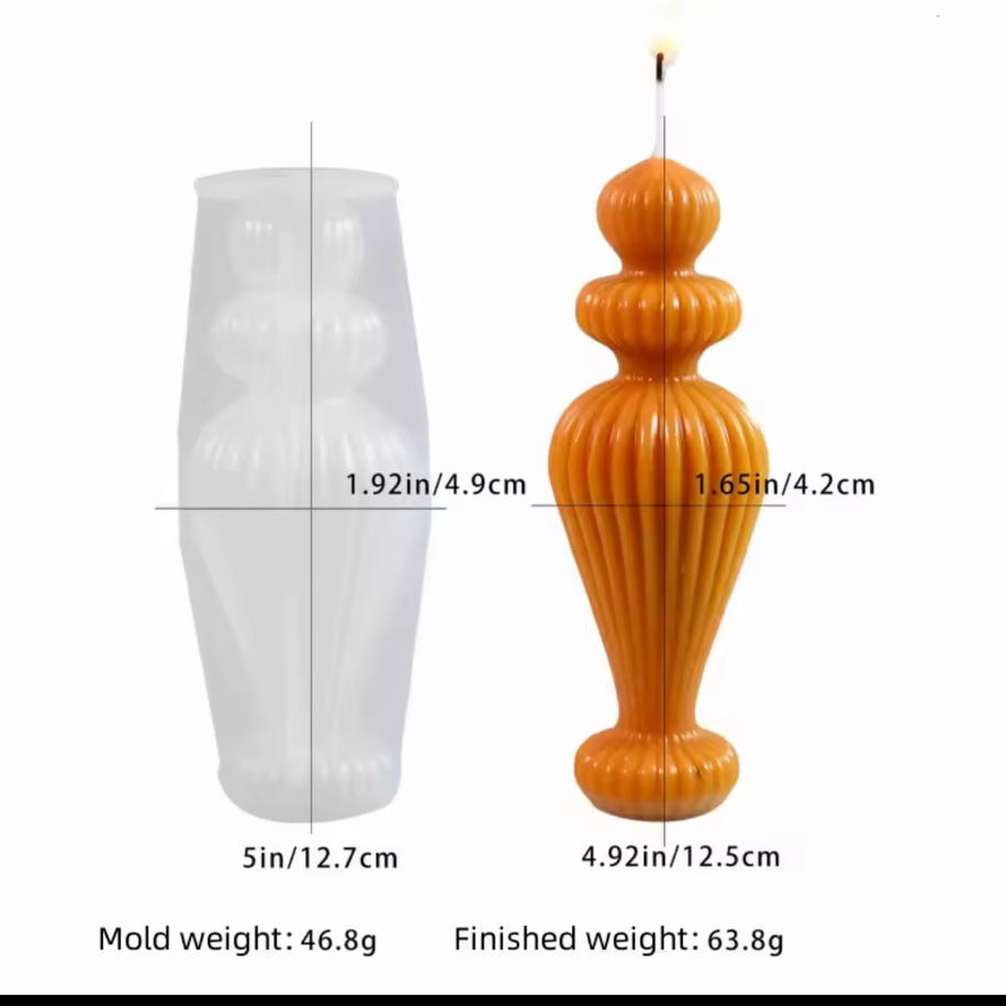 Ufak Şam’dan desenli mum kalıbı ML-80