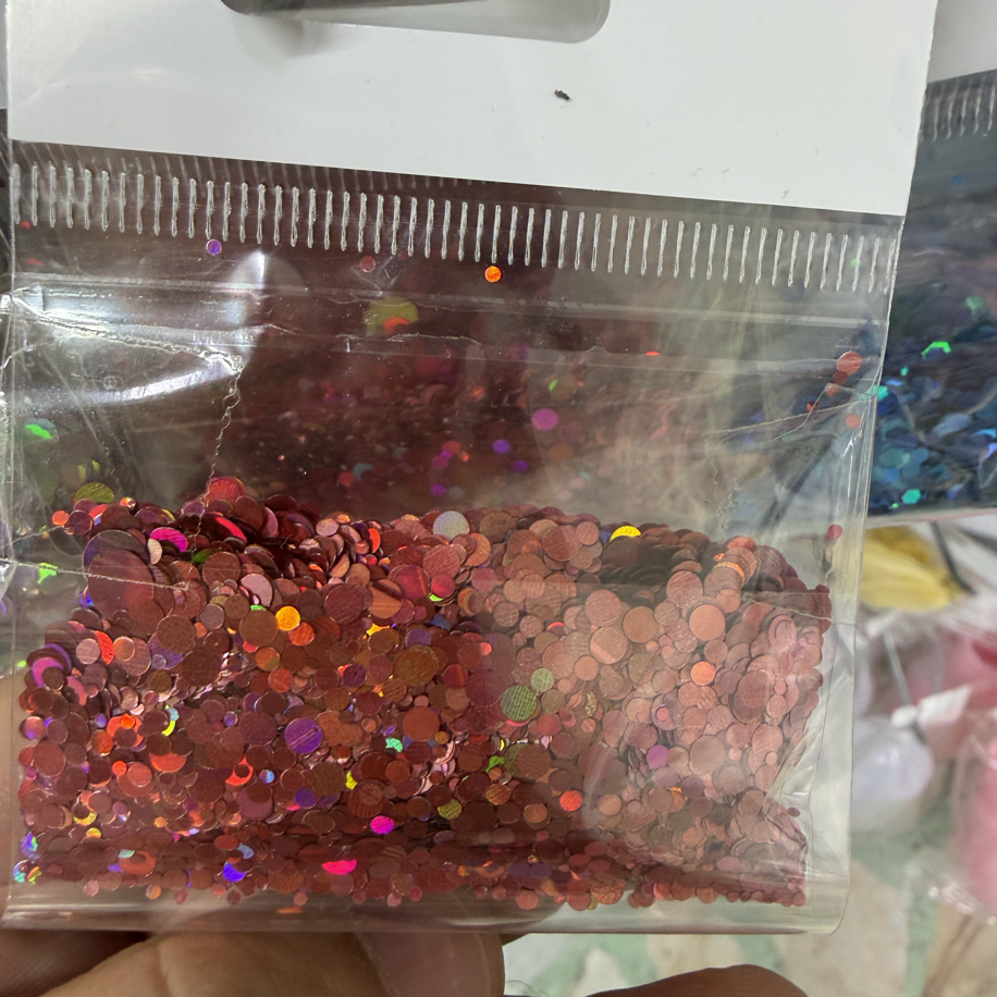 Yuvarlak narçiçeği glitter